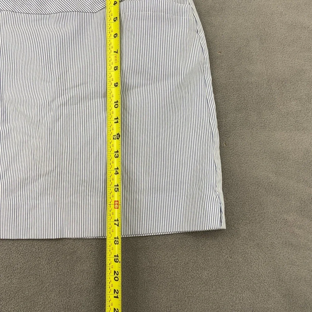 S.C. & Co. Double Wraparound Skirt‎ Skort Womens Small White Blue Striped Golf